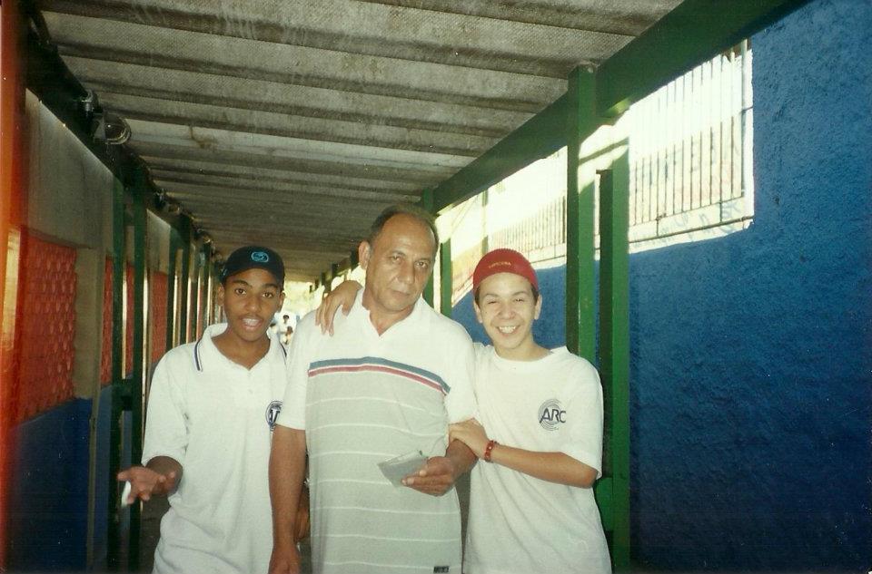 Bidu, Filipe e "tio" no Augusto Ribeiro de Carvalho, começo dos anos 2000